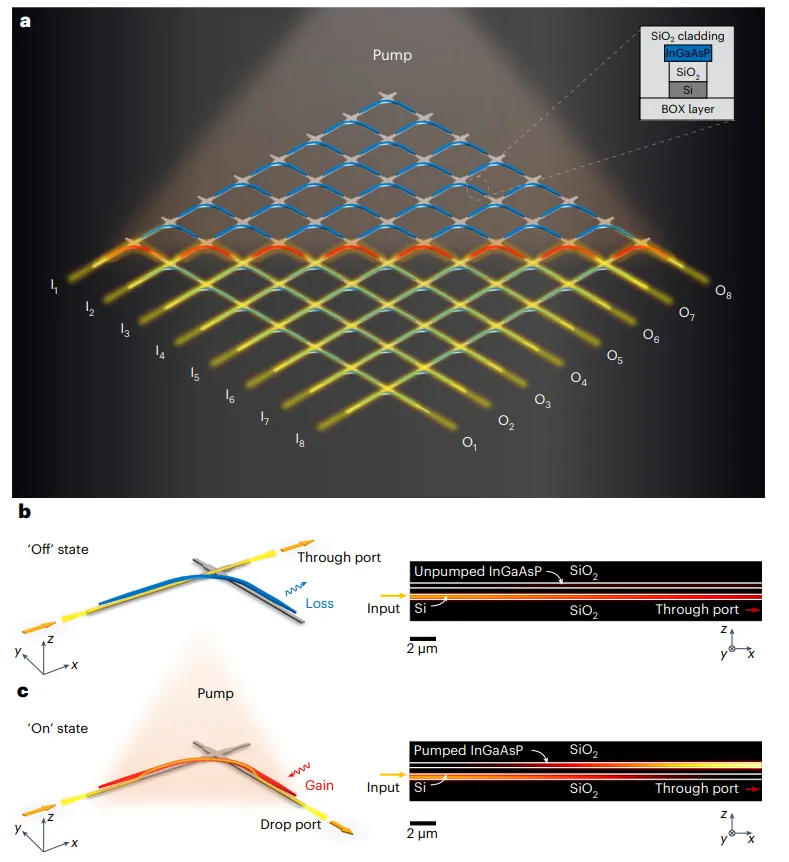 III-V/Si混合光開(kāi)關(guān)結構示意圖