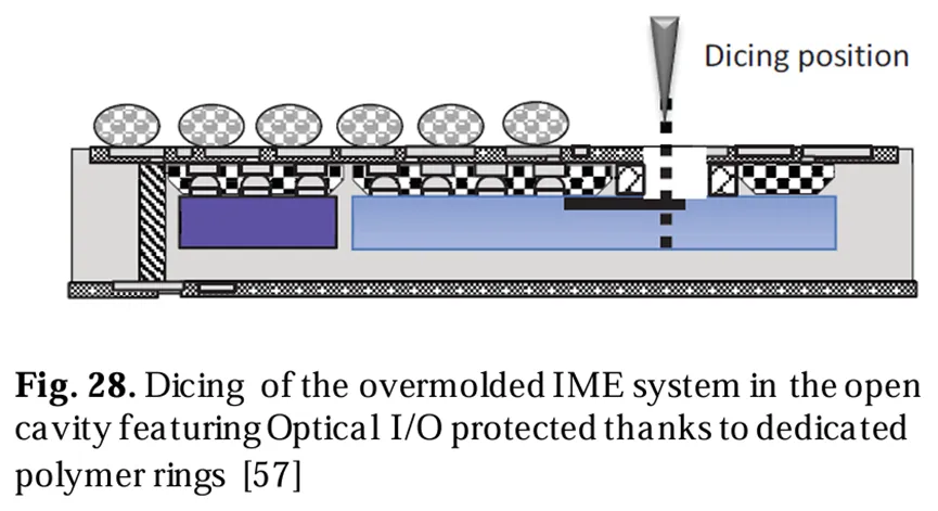 在開(kāi)放式腔體中切割過(guò)模IME系統，該腔體通過(guò)專(zhuān)用聚合物環(huán)保護光學(xué)/O[