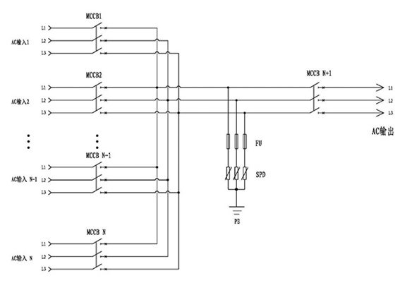 光伏匯流箱光路拓撲圖 光伏匯流箱光路拓撲圖