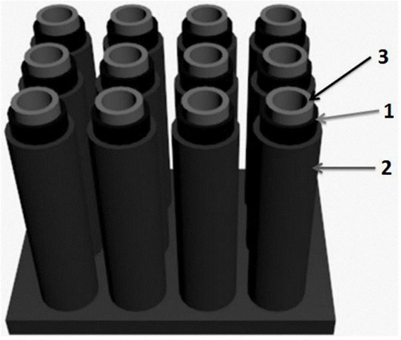 納米金粒子掩埋層M-Z型波導結構示意圖