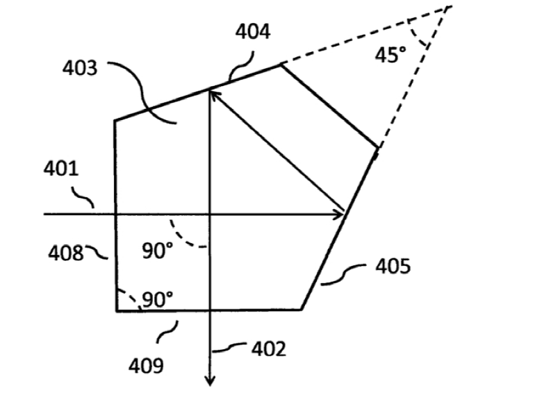 五角棱鏡型轉向反射鏡結構示意圖 - 廣西科毅光通信