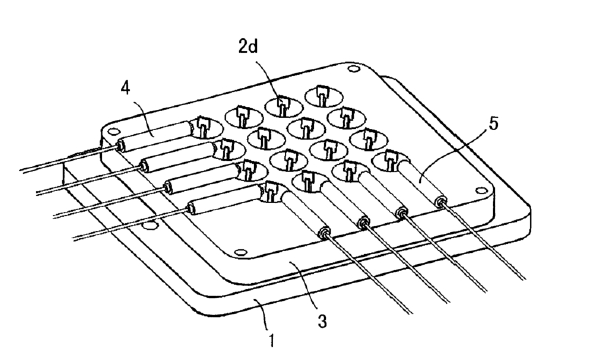 4x4微機械式光開(kāi)關(guān)陣列示意圖