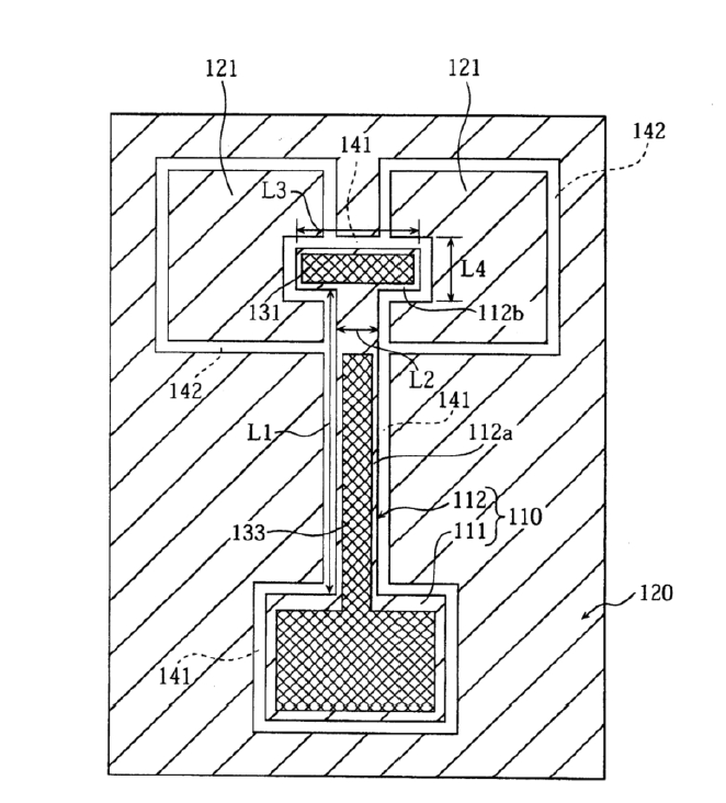 微型開(kāi)關(guān)器件的平面圖