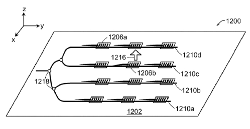 包括分路樹(shù)(splitter tree)和光開(kāi)關(guān)的光開(kāi)關(guān)陣列系統的透視圖圖 - 廣西科毅光通信
