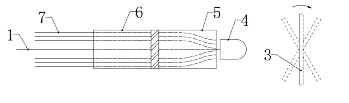 陣列波導(dǎo)式光開(kāi)關(guān)實(shí)施例一同側(cè)布局結(jié)構(gòu)示意圖 - 廣西科毅光通信