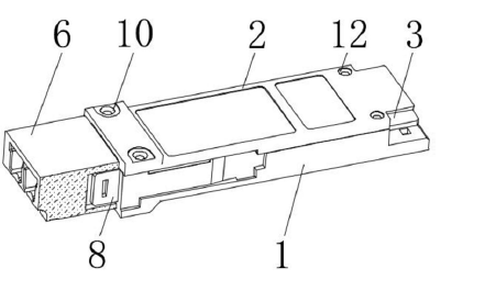 內嵌式光模塊立體剖面結構 | 展示內部光器件、電路板及連接關系 - 廣西科毅光通信
